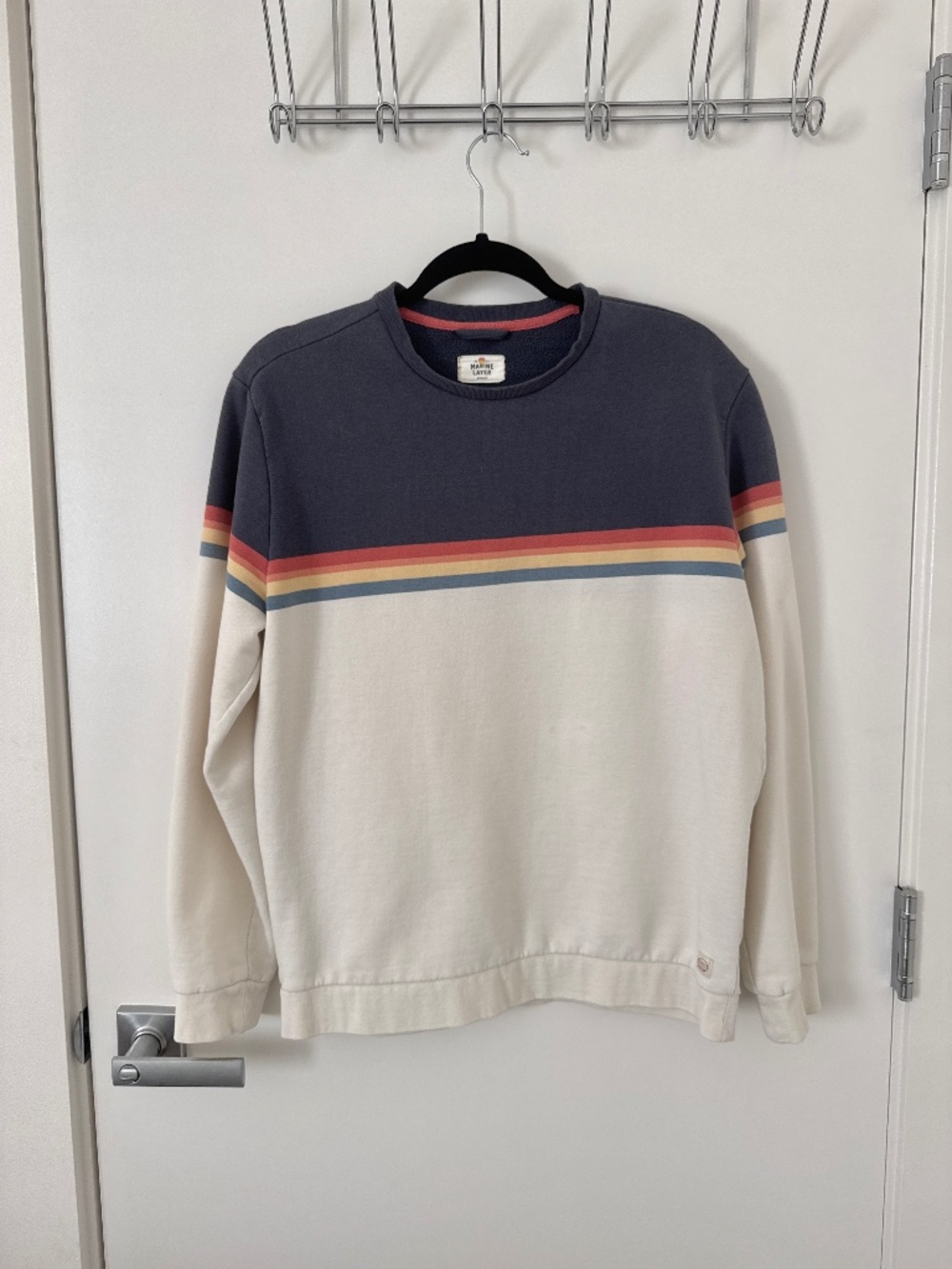 Marine Layer Sunset Stripe Sweatshirt Medium - Picture 2 of 5